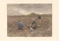 Aardappelrooiers (1848 - 1888) by Anton Mauve