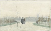 Oud paar in een nieuw aangelegd park (1848 - 1888) by Anton Mauve