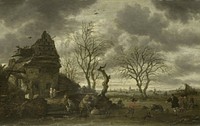 Winter scene (1660 - 1702) by Salomon Rombouts
