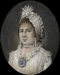 Catharina Theresia Weber (1760/61-1847). Echtgenote van Joannes Titsingh, Amsterdam (1795 - 1815) by Hendrik van Overklift and anonymous