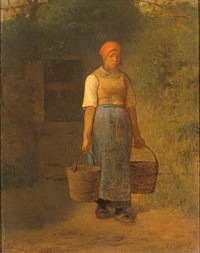 Girl carrying Water (c. 1855 - 1860) by Jean François Millet