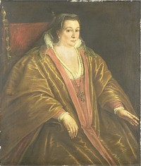 Portrait of a Woman, probably Morosina Morosini, Wife of Marino Grimani, the Doge of Venice (1590 - 1600) by Leandro Bassano