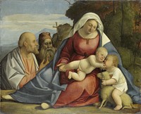 Madonna and Child with the Infant John the Baptist and Saints Peter and Anthony (c. 1515) by anonymous and Benedetto Diana