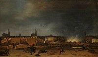 The explosion of the powder magazine in Delft, 12 October 1654 (1654 - 1660) by Egbert Lievensz van der Poel