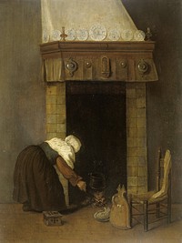 Woman at the Hearth (1654 - 1662) by Jacob Vrel