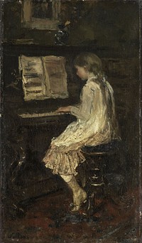 Girl at the Piano (c. 1879) by Jacob Maris