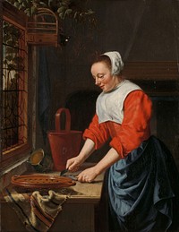 The servant girl (1631 - 1677) by Willem van Odekercken