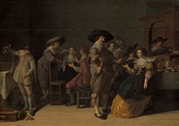 Distinguished Company in a Room (after 1630) by Anthonie Palamedesz