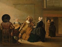 A Musical Company in an Interior (1630) by Pieter Symonsz Potter