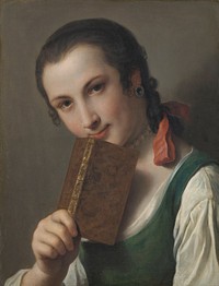 A Young Woman with a Book (1756 - 1762) by Pietro Rotari