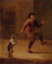 A Man Dancing with a Dog (c. 1655 - c. 1665) by Hendrick Bogaert and François Verwilt
