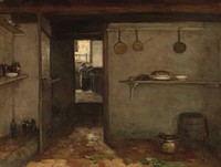 Cellar of the Artist’s Home in The Hague (1888) by Johan Hendrik Weissenbruch