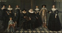 Portrait of the Family of Dirck Bas Jacobsz, Burgomaster of Amsterdam (1634 - 1635) by Dirck Dircksz van Santvoort