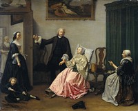 Doctor's Visit (1750 - 1760) by Elisabeth Geertruida Wassenbergh