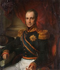 Portrait of Godart Alexander Gerard Philip, Baron van der Capellen, Governor-General of the Dutch East Indies (1816 - 1857) by Cornelis Kruseman
