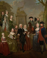 Portrait of Theodorus Bisdom van Vliet and his Family (1757) by Jan Stolker
