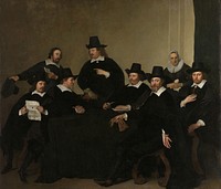 Regenten Regents of the Nieuwezijds Institute for the Outdoor Relief of the Poor, Amsterdam, c 1650 (1645 - 1651) by Jacob Adriaensz Backer