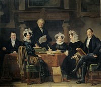 Regents and Regentesses of the Lepers' Asylum, Amsterdam, 1834-35 (1834 - 1835) by Jan Adam Kruseman