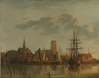 View of Dordrecht at Sunset (c. 1700 - c. 1842) by Aelbert Cuyp