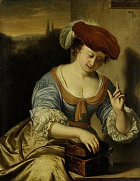 Escaped Bird: Allegory of Chastity (1676) by Frans van Mieris I