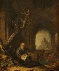 A Hermit in a Ruin (1650 - 1668) by Jan Adriaensz van Staveren