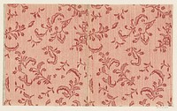Blad met strooipatroon van ranken op lijnenfond (1700 - 1850) by anonymous