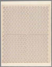 Blad met strooipatroon van stippenwolk tussen Y-vormen (1800 - 1900) by anonymous