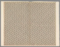 Blad met strooipatroon van bloemmotief over ruitenpatroon (1800 - 1900) by anonymous