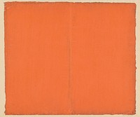 Effen oranje papier (1800 - 1900) by anonymous