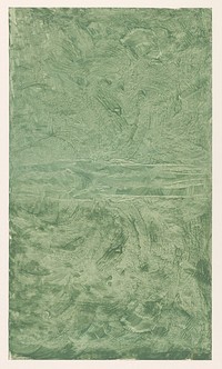 Stijfselverfpapier in groen met ingekwaste decoratie (1900 - 1969) by anonymous