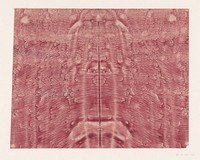 Dubbelgevouwen en losgetrokken stijfselverfpapier in roze (1850 - 1950) by anonymous