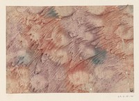 Geaderd stijfselverfpapier met kleurvlekken in paars, rood en groen (1700 - 1900) by anonymous