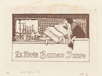 Ex libris van Imre Bauer (1895 - 1944) by anonymous and Kornél Révész