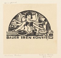 Ex libris van Irén Bauer (1931) by Dezsö Farkas and Kornél Révész