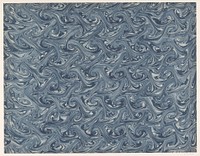 Fantasiemarmer in verschillende tinten blauw (1900 - 2000) by anonymous