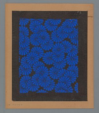 Sjabloon met gestileerde chrysanten (1800 - 1909) by anonymous