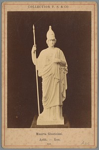 Beeld van Minerva Giustiniani (1870 - 1890) by anonymous, anonymous, F S  and Co and B  Blankenberg firma Couvée en Comp