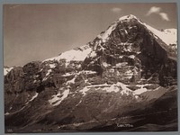 Gezicht op de Eiger in de Berner Alpen (1870 - 1889) by Arthur Gabler and anonymous