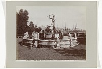 Fontein met Neptunus op de Piazza del Principe, Genua (1898) by Fratelli Alinari and Fratelli Alinari
