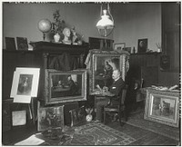 Schilder J.S.H. Kever in zijn atelier aan het Oosterpark 87 in Amsterdam (after 1946) by Sigmund Löw and Henri Jan Bordes