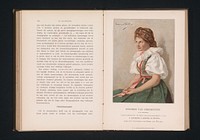 Reproductie van een schilderij van een portret van een onbekende vrouw door Emma von Müller (c. 1887 - in or before 1892) by Rimmer van der Meulen, C Angerer and Göschl, Emma von Müller and Carl Fromme