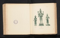 Twee sculpturen van Lakshmi en één sculptuur van Vishnoe (c. 1890 - in or before 1895) by anonymous