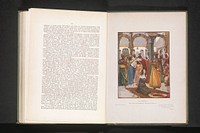 Reproductie van een aquarel van de executie van Kahina (c. 1893 - in or before 1898) by L Geisler, Jean Hilaire Belloc and L Geisler