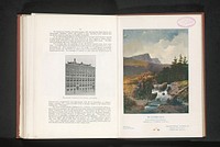 Reproductie van een schilderij van een landschap met waterval door Andreas Schelfhout (c. 1895 - in or before 1900) by Hübner and Van Santen Roeloffzen and Andreas Schelfhout