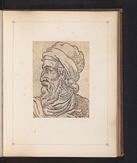 Fotoreproductie van een prent, voorstellende een portret van Johannes Gutenberg (c. 1867 - in or before 1872) by B Erdmann and anonymous