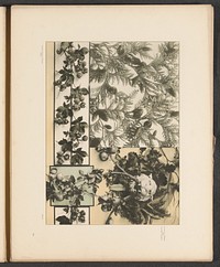 Vlakken met levensboom, kastanjetakken en appels met een leeuwenkop (c. 1887 - in or before 1897) by anonymous and Gerlach and Schenk