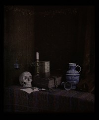 Stilleven met een schedel (c. 1907 - c. 1935) by anonymous