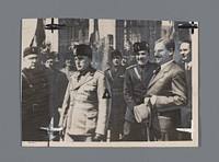 Benito Mussolini met Kurt Schuschnigg in Venetië (1937) by anonymous