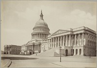Gezicht op de oostzijde en de koepel van het Capitool in Washington D.C. (c. 1880 - c. 1900) by anonymous