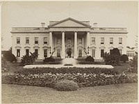 Gezicht op de noordzijde van het Witte Huis in Washington D.C. (c. 1880 - c. 1900) by anonymous